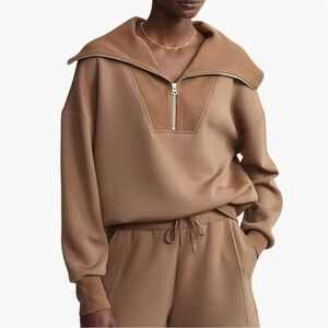 Varley Catherine Half Zip Sweat Golden Bronze